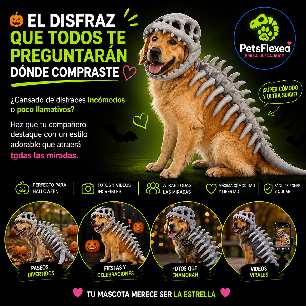 Disfraz Esqueleto Dinosaurio
